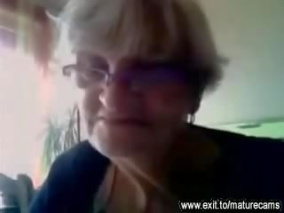 55 years old granny movs her big tits on cam movie